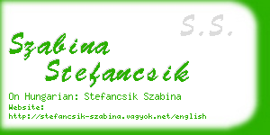 szabina stefancsik business card